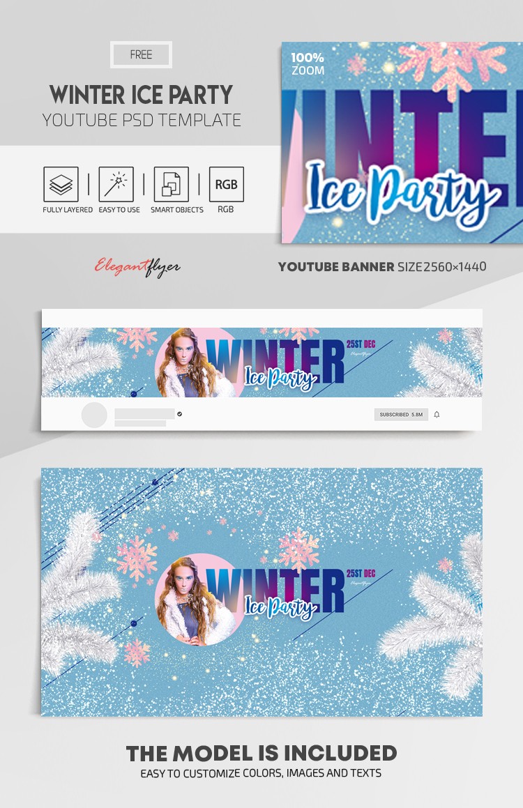 Winter Ice Party Youtube by ElegantFlyer