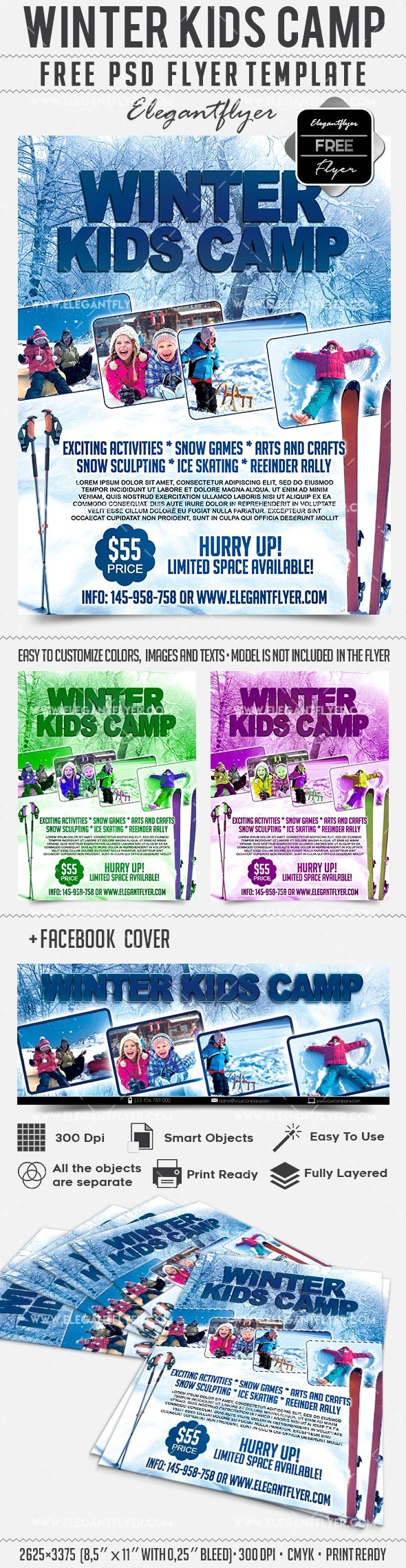 Winter Kids Camp by ElegantFlyer