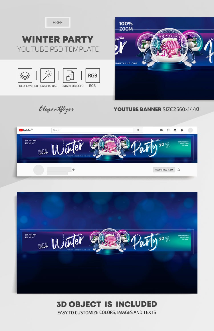 Winter-Party Youtube by ElegantFlyer