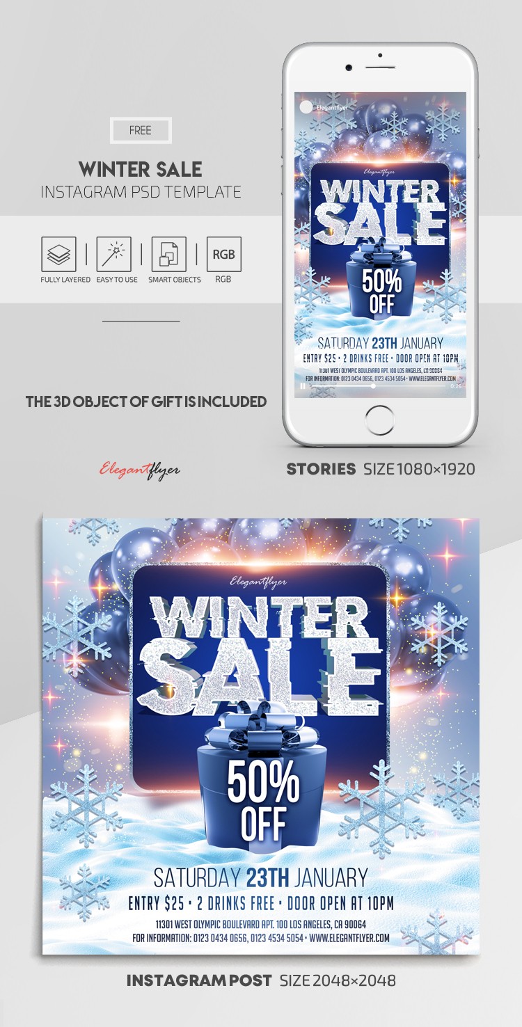 Promotion d'hiver sur Instagram by ElegantFlyer