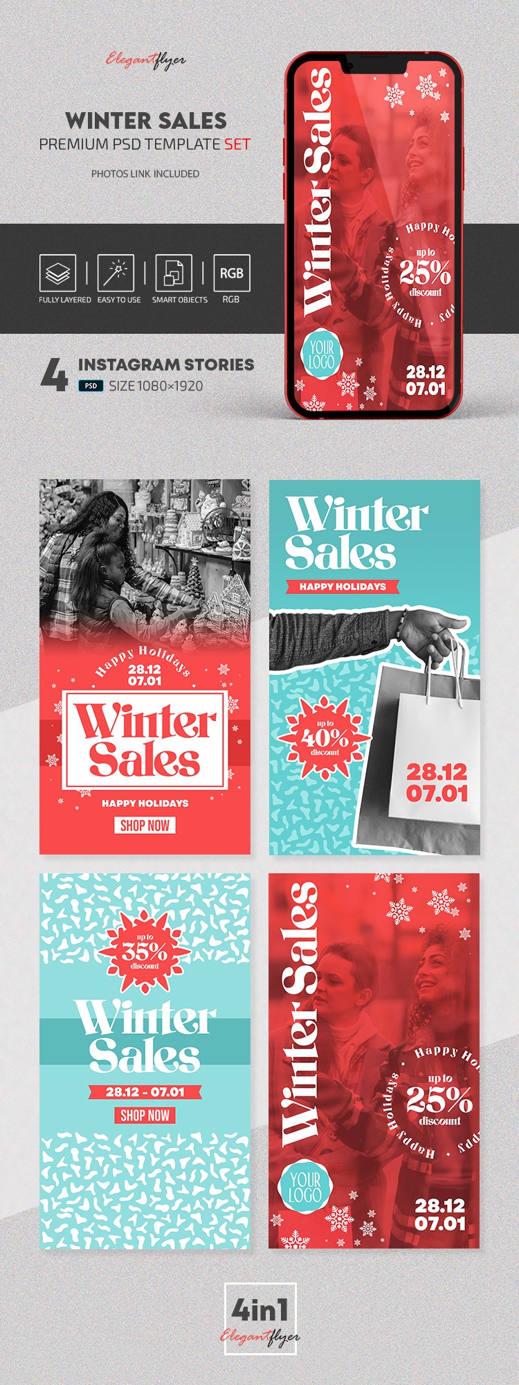 Winter Sales by ElegantFlyer