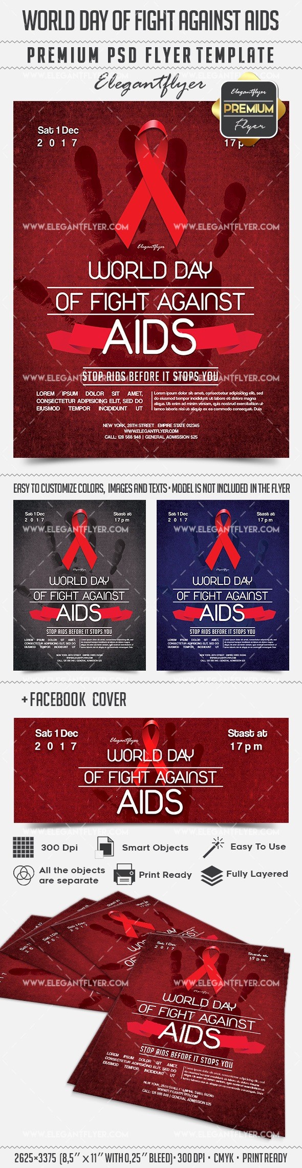 World day of fight against AIDS by ElegantFlyer