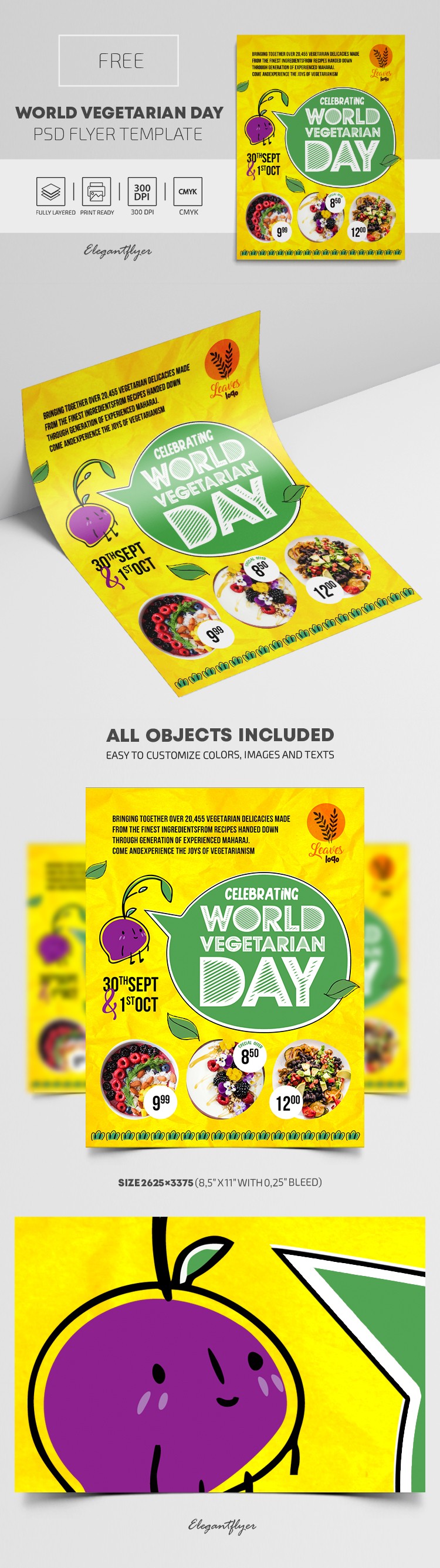 World Vegetarian Day Flyer by ElegantFlyer