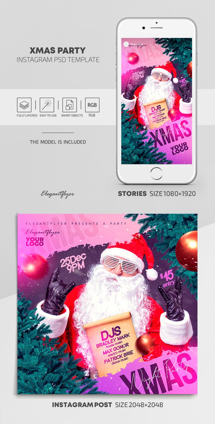 Fiesta de Navidad en Instagram by ElegantFlyer