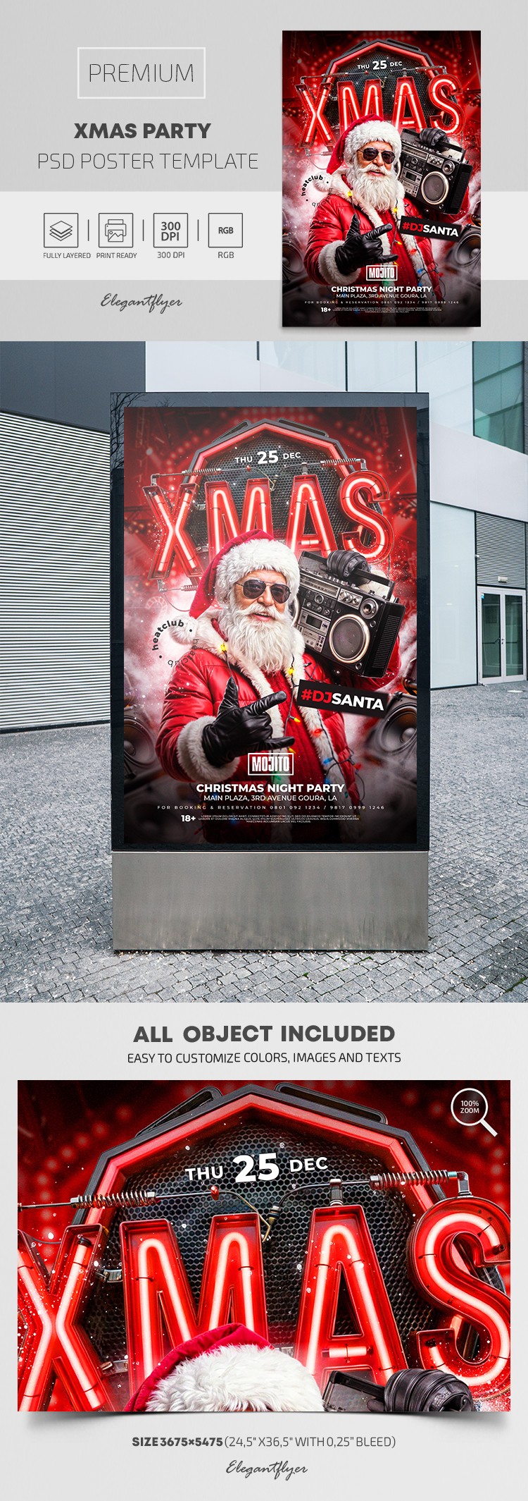 Pôster da Festa de Natal by ElegantFlyer