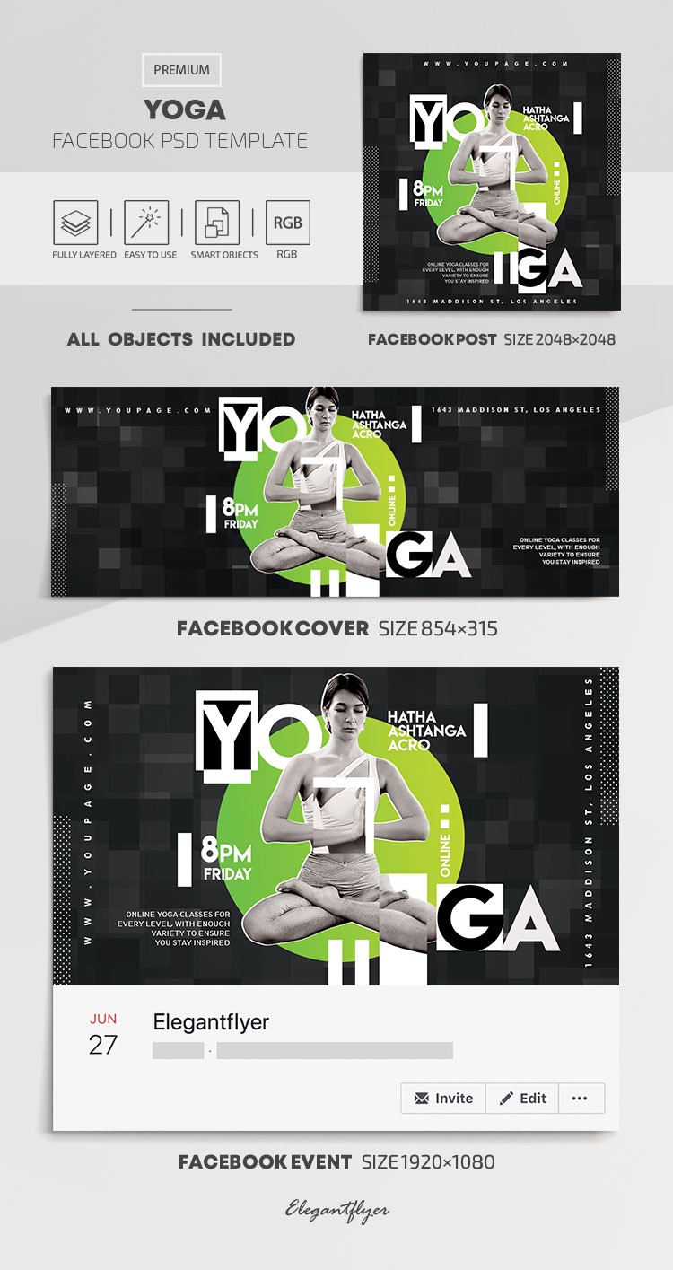 Yoga Facebook by ElegantFlyer