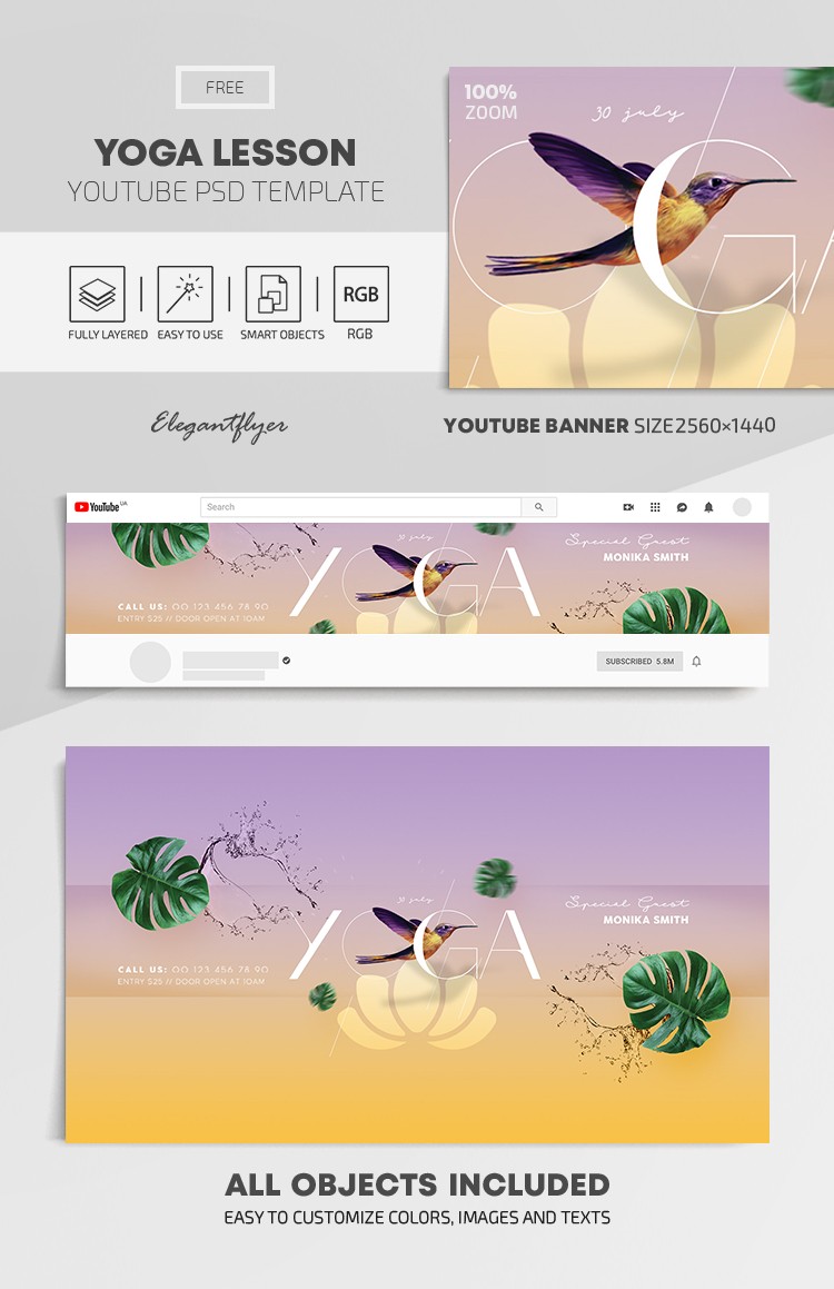 Lección de yoga en Youtube by ElegantFlyer