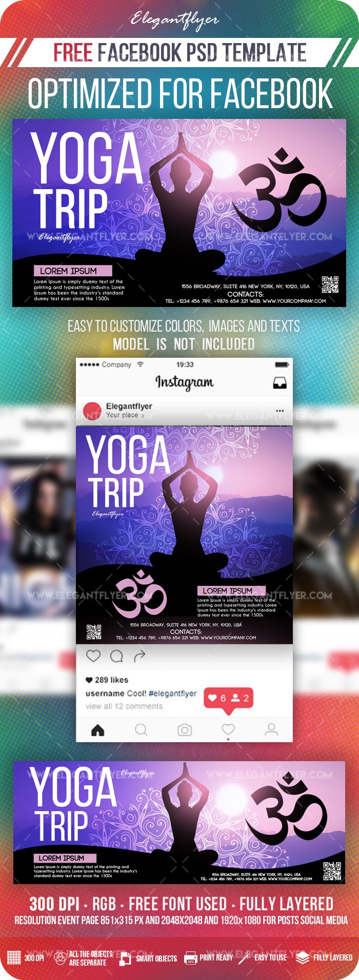 Yoga Trip Facebook by ElegantFlyer