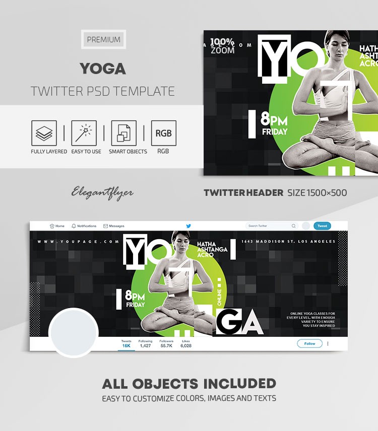 Yoga Twitter by ElegantFlyer