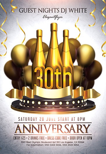 Free Anniversary Flyers | elegantflyer.com