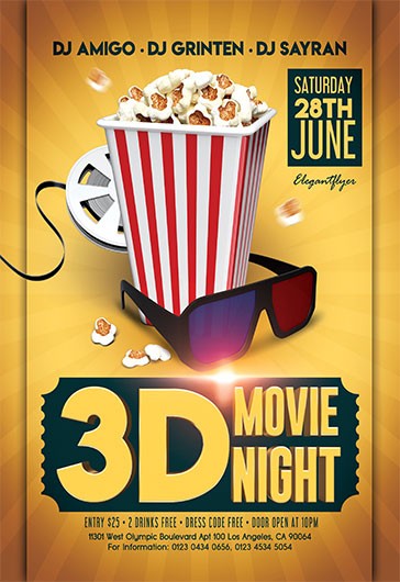 1000+ Free Movie Flyer Templates (PSD) - by Elegantflyer