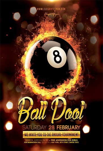 8 Ball Pool - Flyer PSD Template - 10018830 | by ElegantFlyer