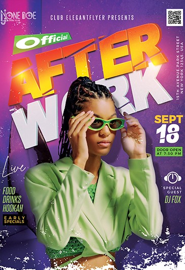 Flyer pour la soirée "After Work Party"