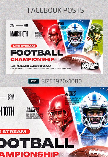 American Football Championship Facebook Post