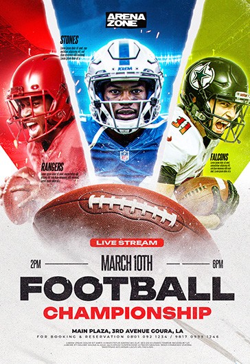 Cartel del Campeonato de Fútbol Americano