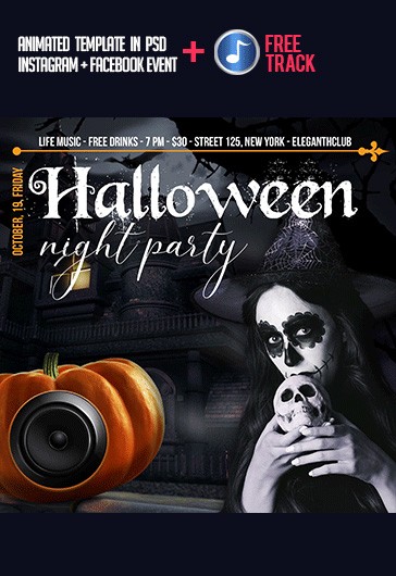 Volantino Festa di Halloween Notte