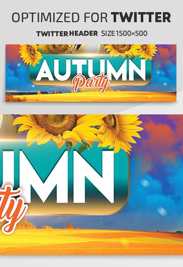 Blue Simple Autumn Party Premium Social Media Template PSD | by ...