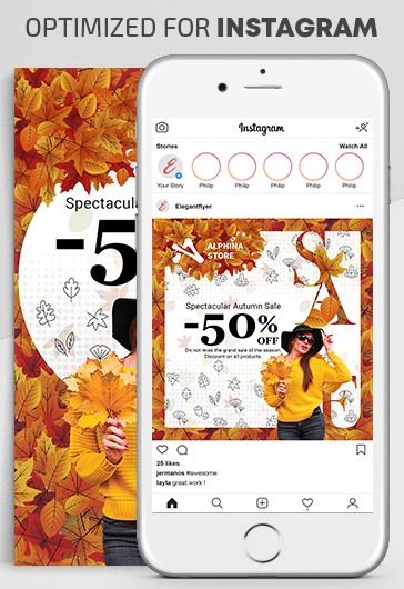 Autumn Sale Instagram - Instagram Templates