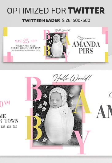 Baby Shower - Twitter Templates