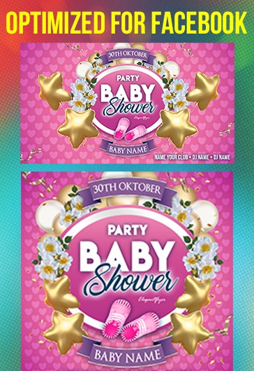 Babyparty - Facebook Vorlagen