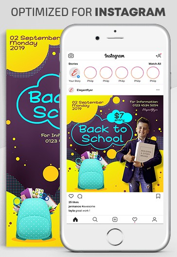 Back to School Instagram - Instagram Templates