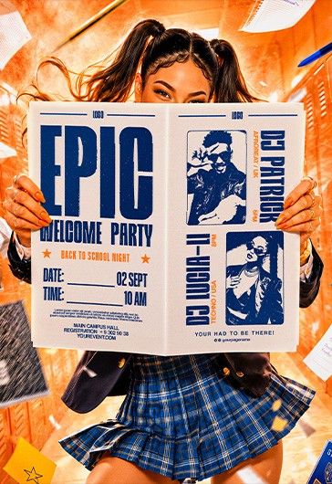 Back to School Party Flyer - Epic Welcome Party