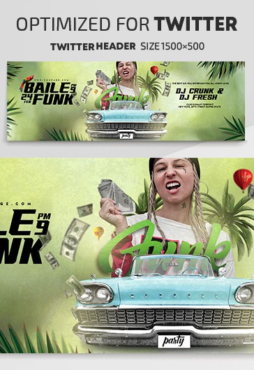 Baile Funk Party Twitter - Twitter Templates