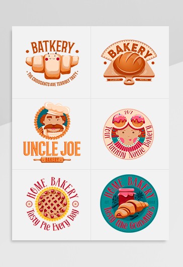 Ensemble de logos de boulangerie - Boulangerie