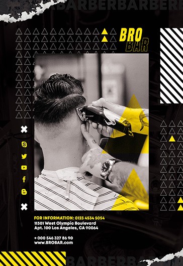 Download Barber Shop Free PSD Flyer Template