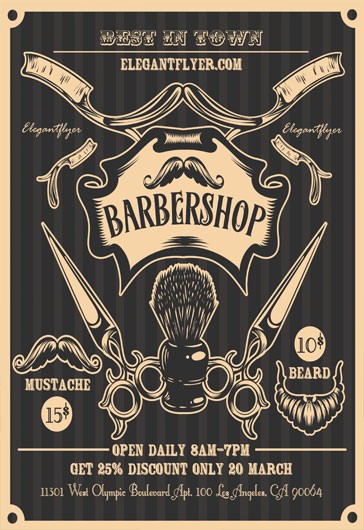 Free Barber Flyers elegantflyer com