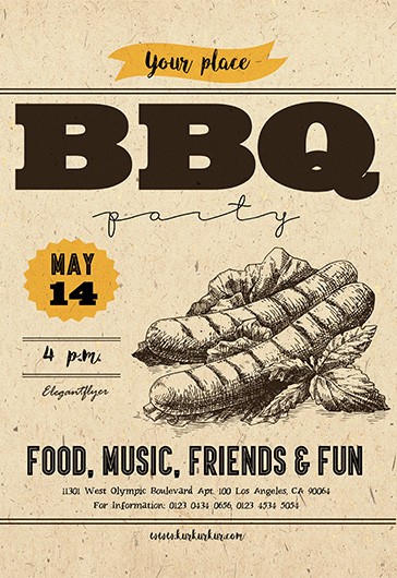 Illustrierte Grillparty