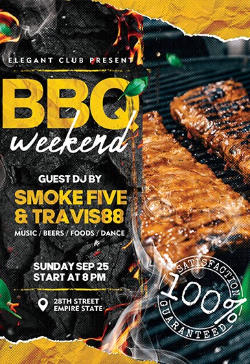 Flyer del Weekend del Barbecue - BBQ