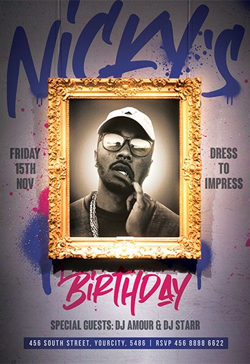 Bday Invitation Flyer