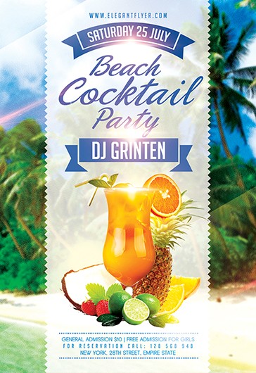 Soirée cocktail à la plage - Fête à la plage