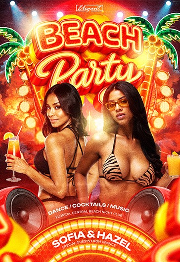 Strandparty Erlebnis Flyer