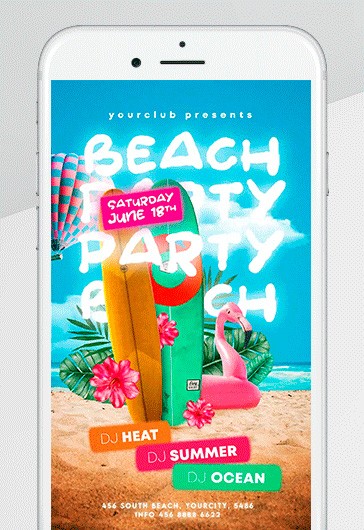 Beach Party Animated - Social Media