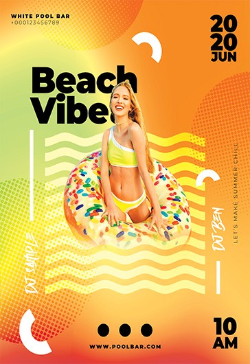 Flyer Vibes da Praia.