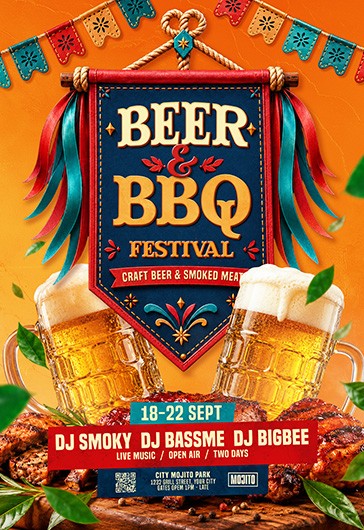 Poster del Festival della Birra e del Barbecue