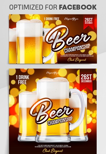 啤酒锦标赛 - 免费的Facebook矢量EPS模板