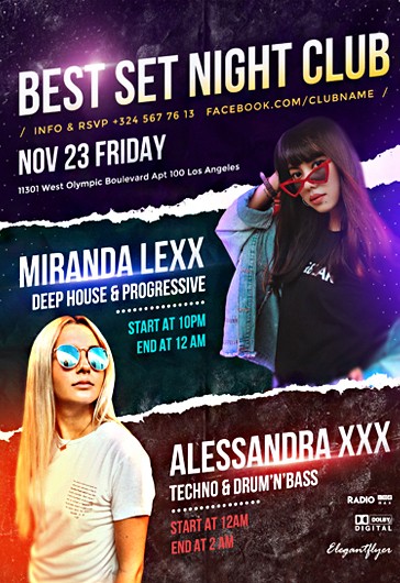 Meilleur flyer de set de DJ