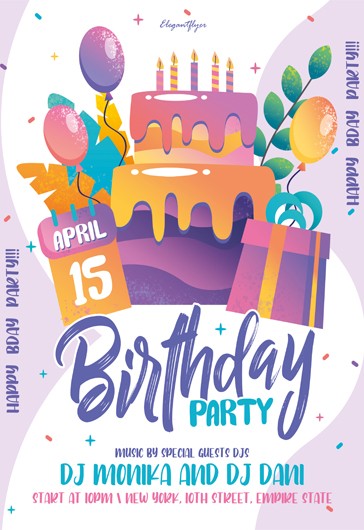 Plakat urodzinowy - Impreza urodzinowa