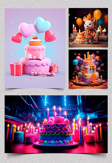 Collezione creativa di compleanno - Immagini gratuite di Buon Compleanno