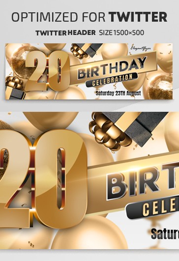 20 Birthday Invitation Twitter - Twitter Templates