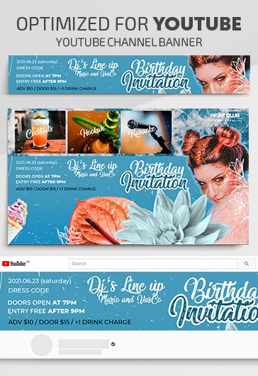 Invitación de cumpleaños Youtube