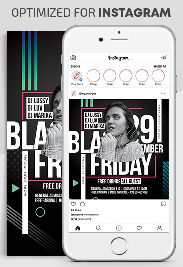 Black Friday Party Instagram Set