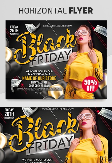 Horizontal Black Friday Flyer