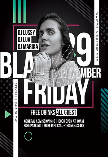 Stilvoller Black Friday Flyer