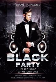 Tuxedo Black Party - Black
