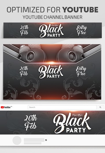 Schwarze Party Youtube - Youtube-Vorlagen