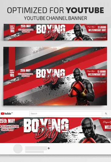 Boxing Day - Free Youtube Channel Banner PSD Template - 10029157 | By ...